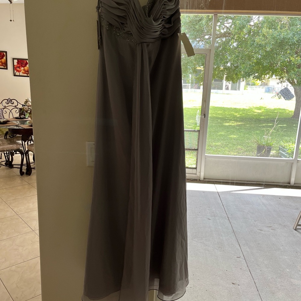 Elegant Gray Evening Gown